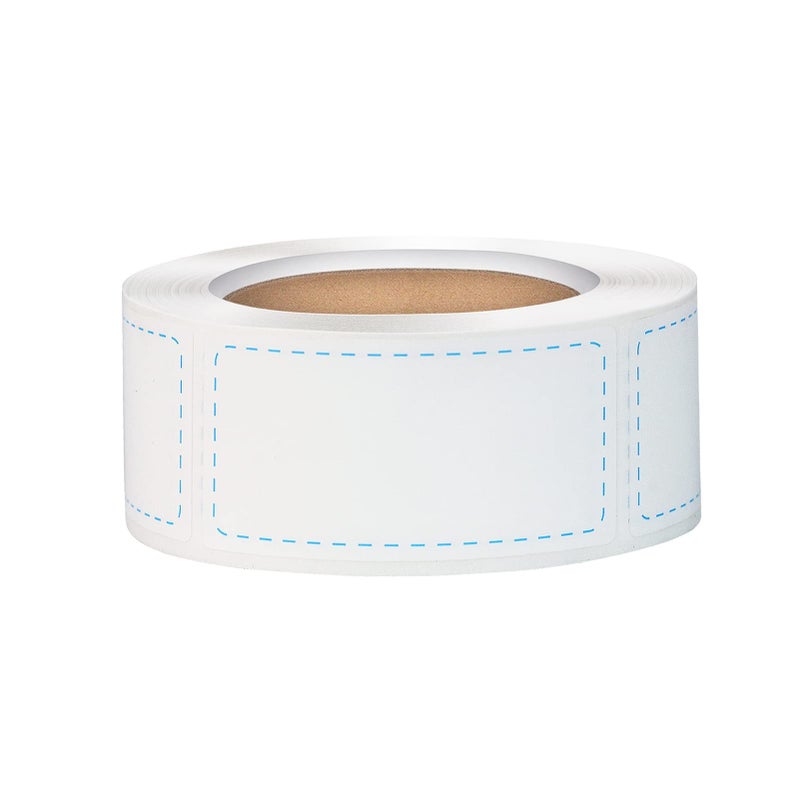 YOGET 300pcs Removable Freezer Labels, Yoget 1 x 2 Inch Food Storage Stickers, Refrigerator Freezer Paper Label Easy Clean Leaves No Residue, Blue Food Labels Roll - Image 1